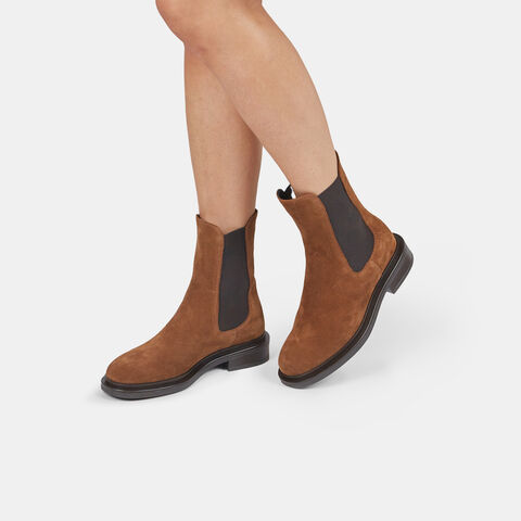 Chelsea boots de mujer de ante , Marrón Chelsea boots de mujer de ante , Marrón